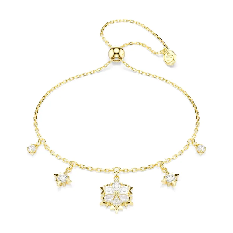 Pulsera Magic, Tallas mixtas, Copo de nieve, Acabado en oro de 18 quilates