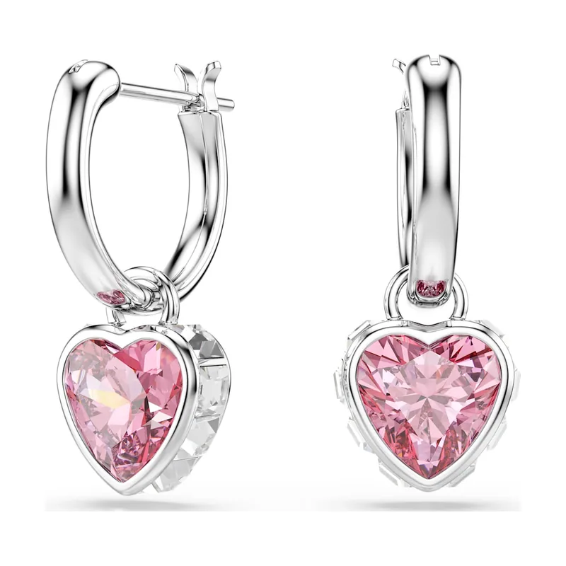 Pendientes Chroma, Corazón, Baño de rodio