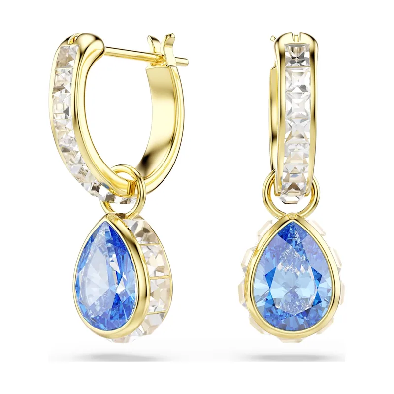 Pendientes Chroma, Talla pera, Acabado en oro de 18 quilates