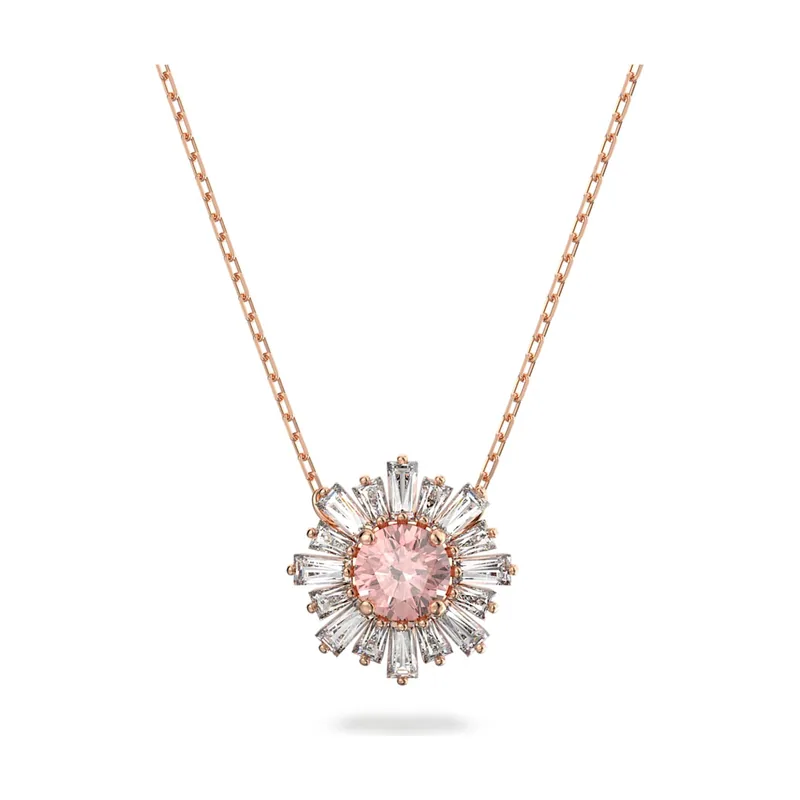 Colgante Idyllia, Tallas mixtas, Sol, Acabado en oro rosa de 18 quilates