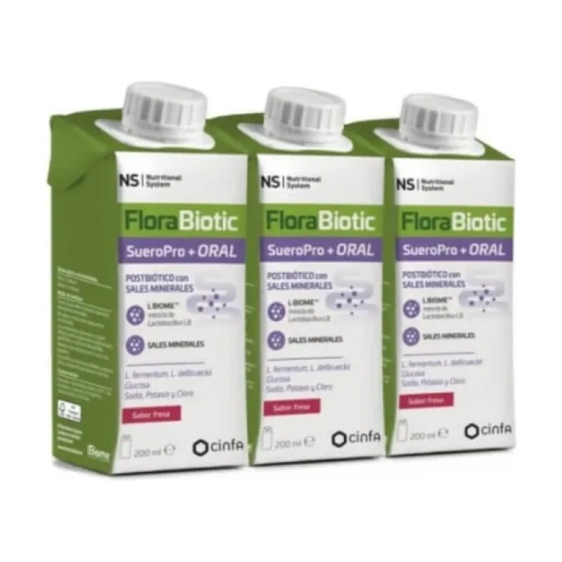 NS FloraBiotic SueroPro + Oral Fresa 3 x 200 ml
