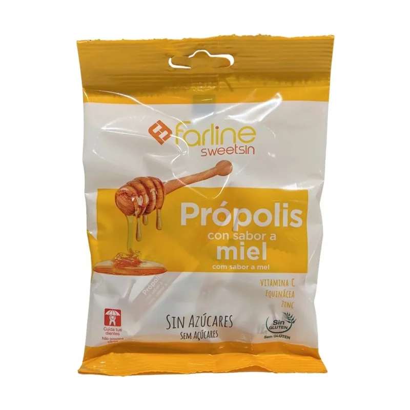 Farline Sweetsin Caramelos Miel Própolis Bolsa 40g - Farline-aposan