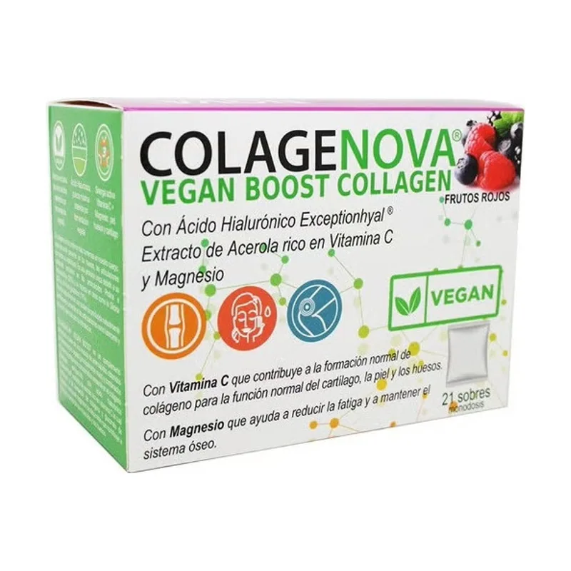 Colagenova Vegan Boost Frutos Rojos 21 Sobres - Vaminter
