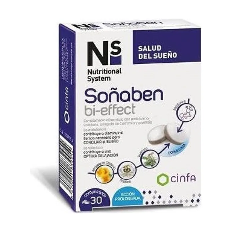 Soñaben Bi-effect Melatonina 1,85mg 30 Comp