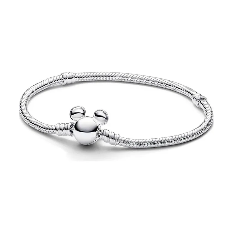Pulsera Moments Cadena de Serpiente con Cierre Mickey Mouse de Disney 593061C00