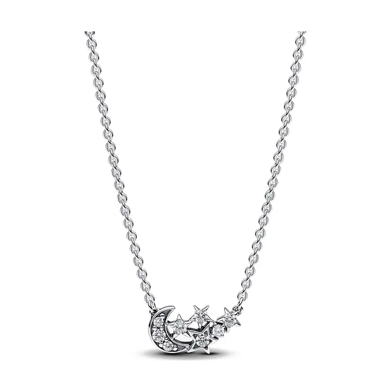 Collar Luna y Estrella Brillantes 392991C01