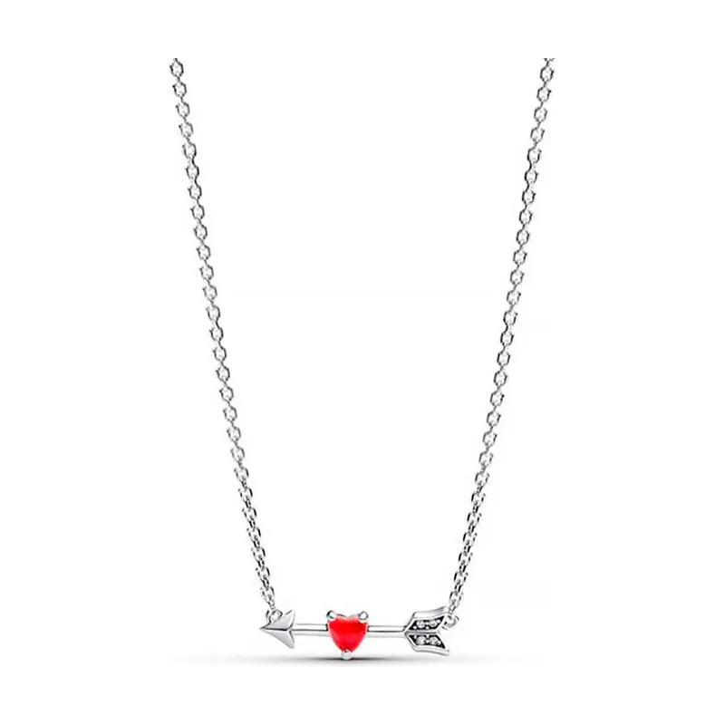 Collar Corazón Con Flecha Plata De Ley 393669C01