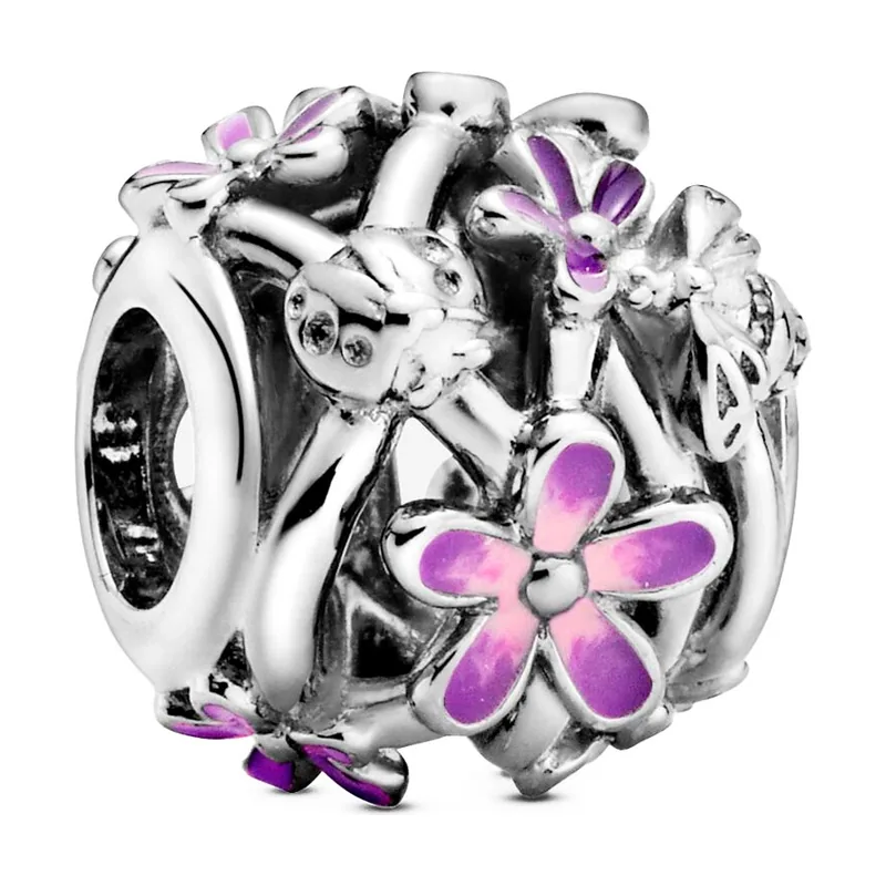 Charm Margarita Morada en Filigrana 798772C02