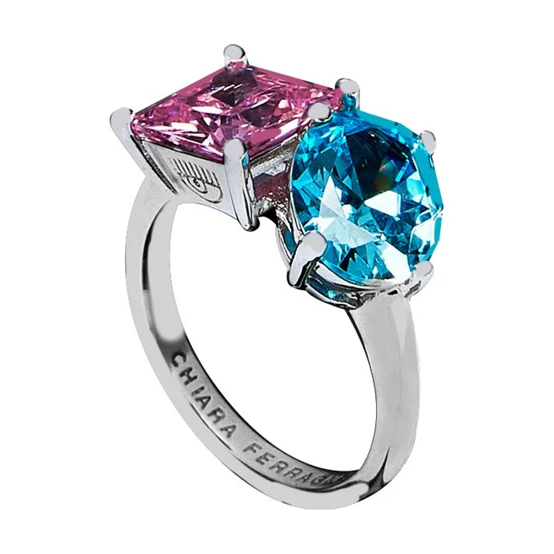 Anillo (colección Princess Rainbow J19avs07), Metal, Circonita cúbica