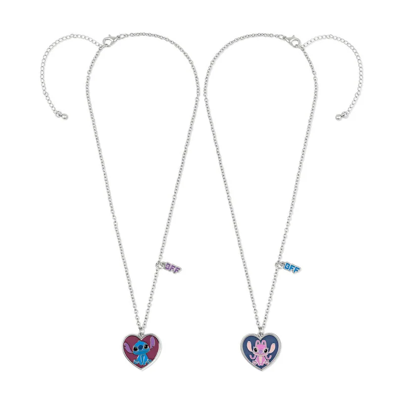 Disney Lilo & Stitch 2PCS BFF Necklace Set, Zinc, Zinc