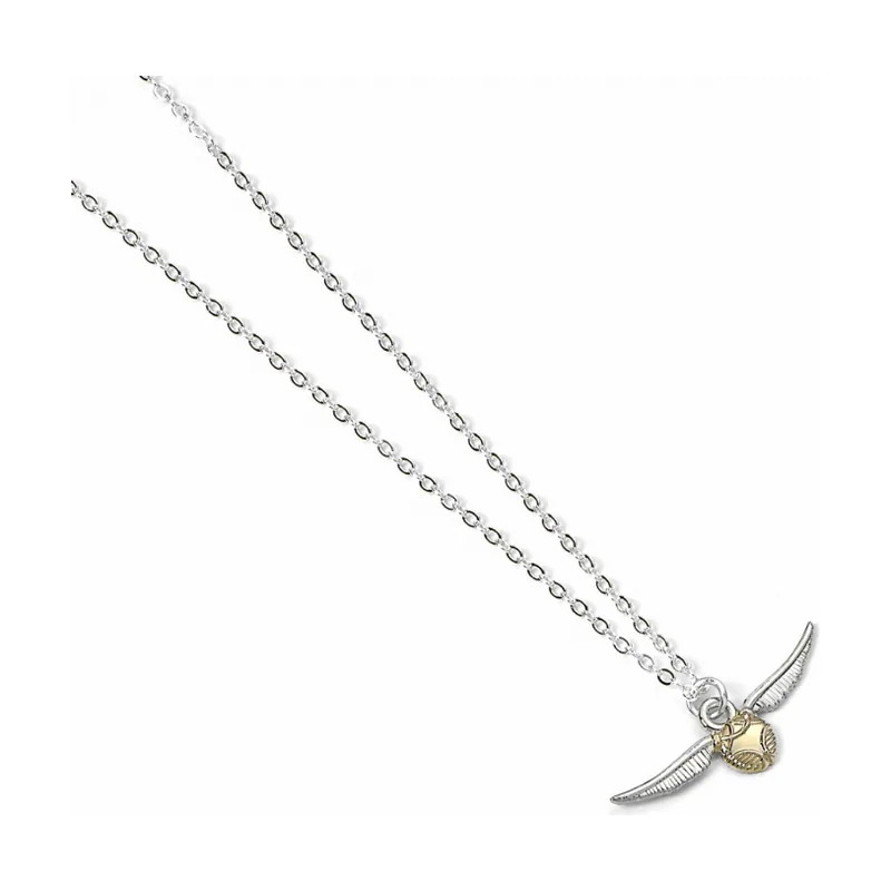 Harry Potter Colgante y Collar Chapado en Plata con Texto Vif d'Or