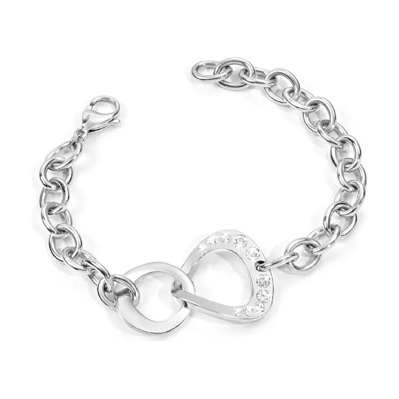 Pulsera, Colección Senza FINE, en acero, cristales SKT03