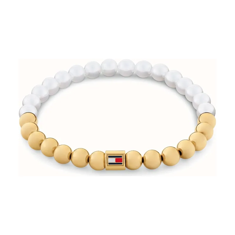 Pulsera de Cuentas en Oro Amarillo con Perlas de Cristal 2780962