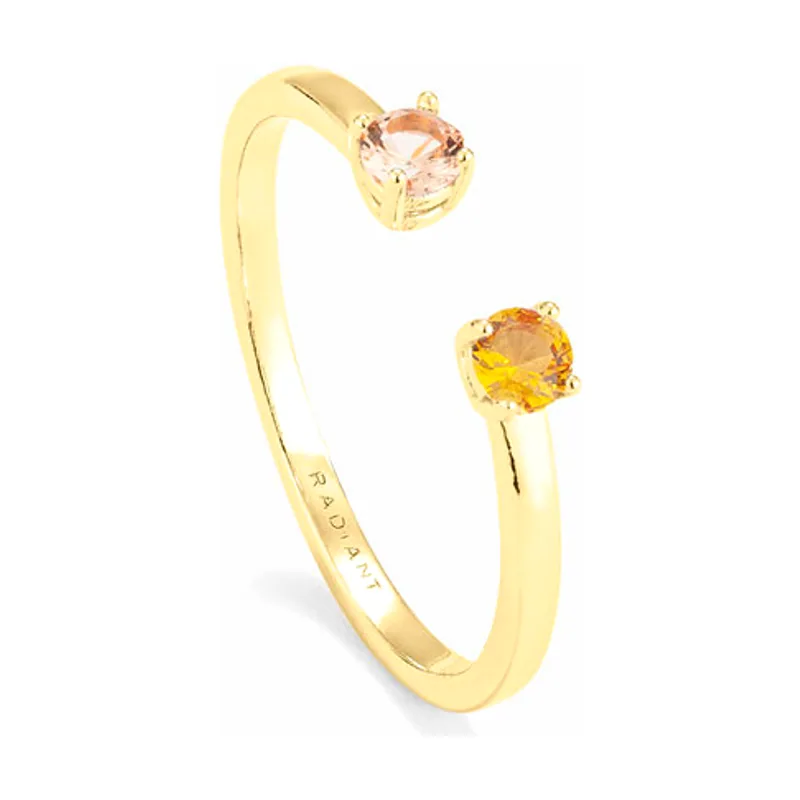 Colección Fantasy- Anillo Gold, de Plata bañado en Oro de 24 Quilates. Diseño Elegante y Sofisticado RY000012