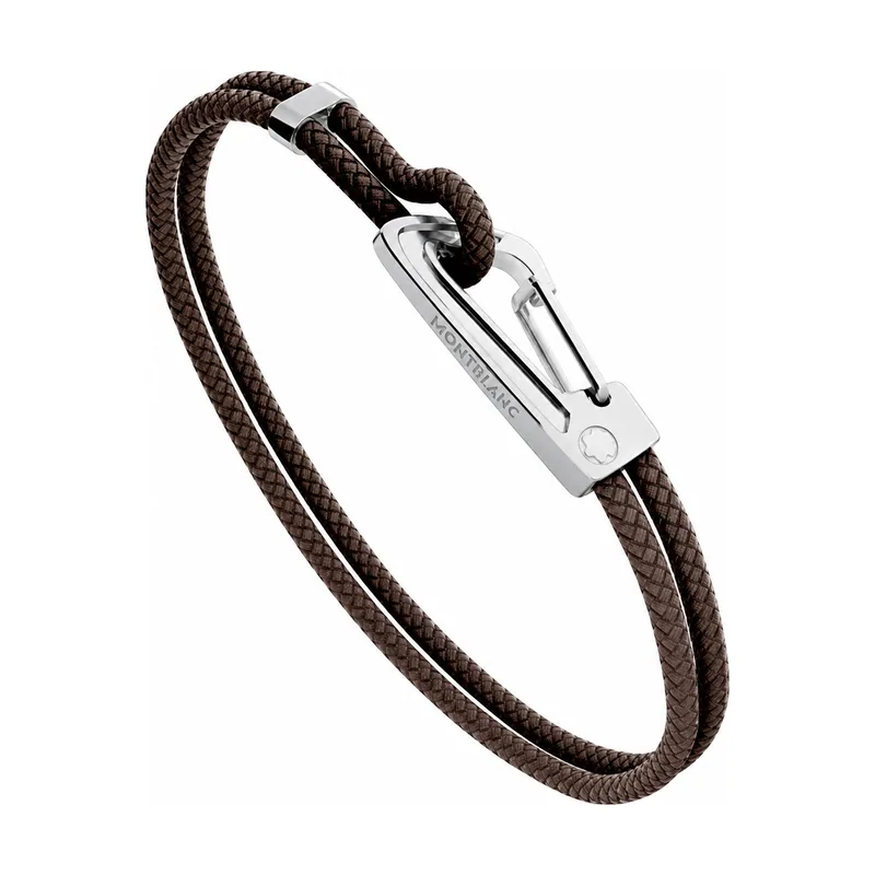 Brazalete Bracelet, Steel Brown Leath, carab, 68 11694768
