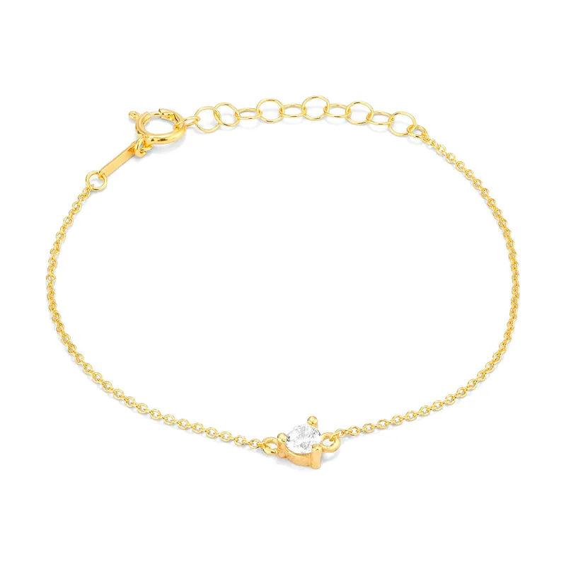 Brazalete Pulseira Pedra Dourada Basics RY000075
