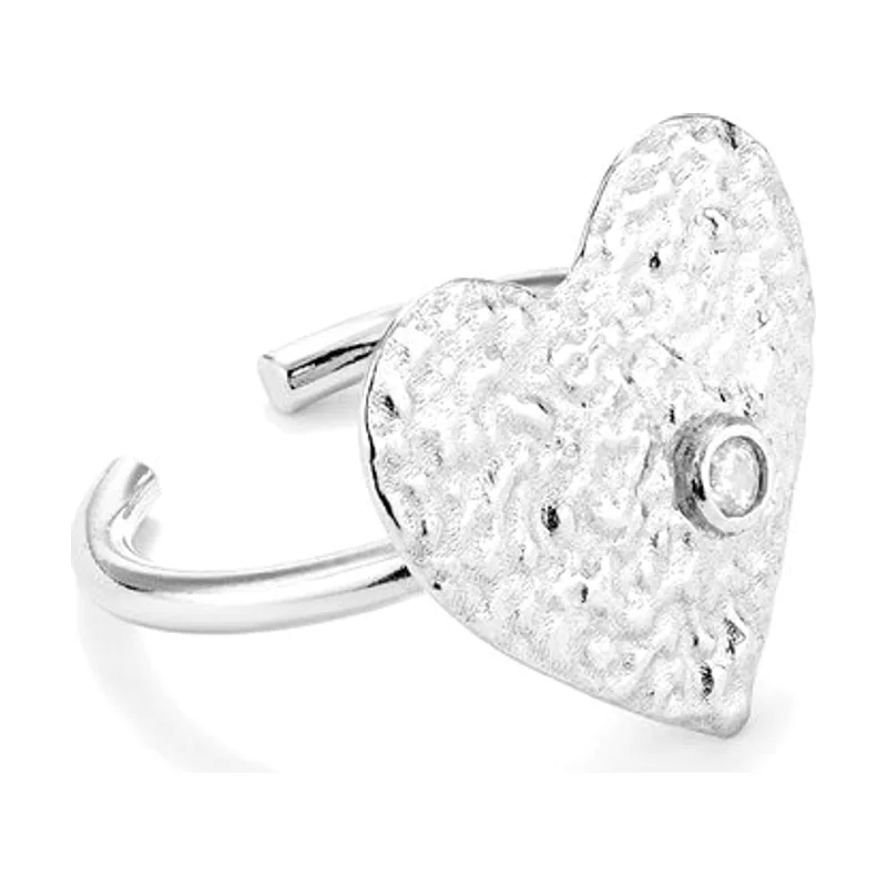 Anillo Anel Prateado Cuore RY000106