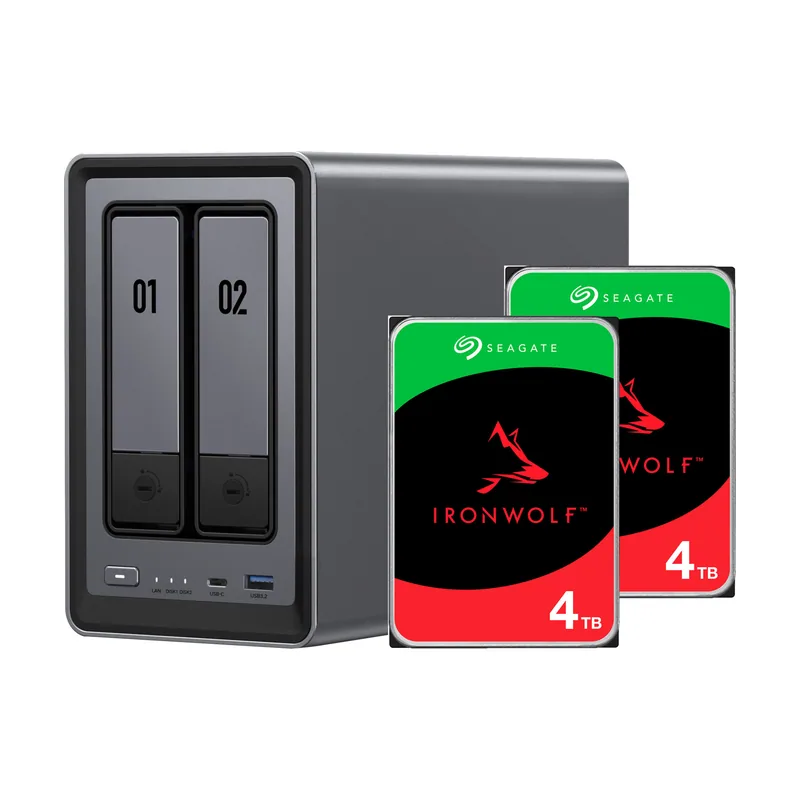 DXP2800 + 2x 4 TB Seagate IronWolf