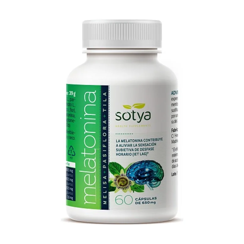 Melatonina + Melisa + Pasiflora+ Tila 60 Capsulas