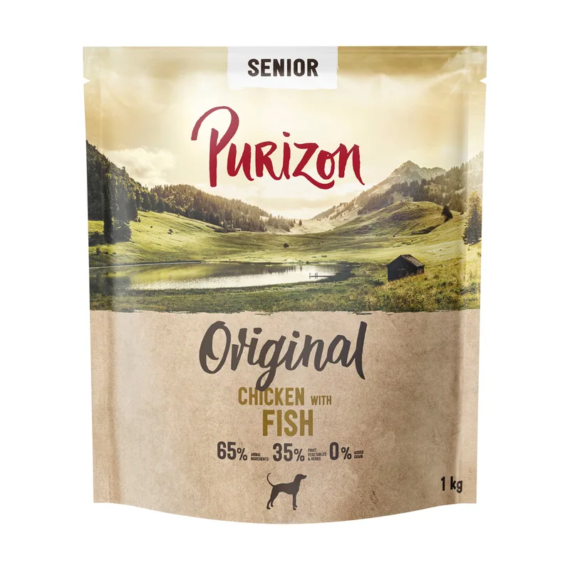 Senior pollo con pescado