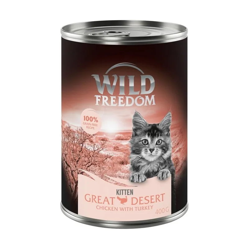Kitten 12 x 400 g Great Desert con pavo y pollo