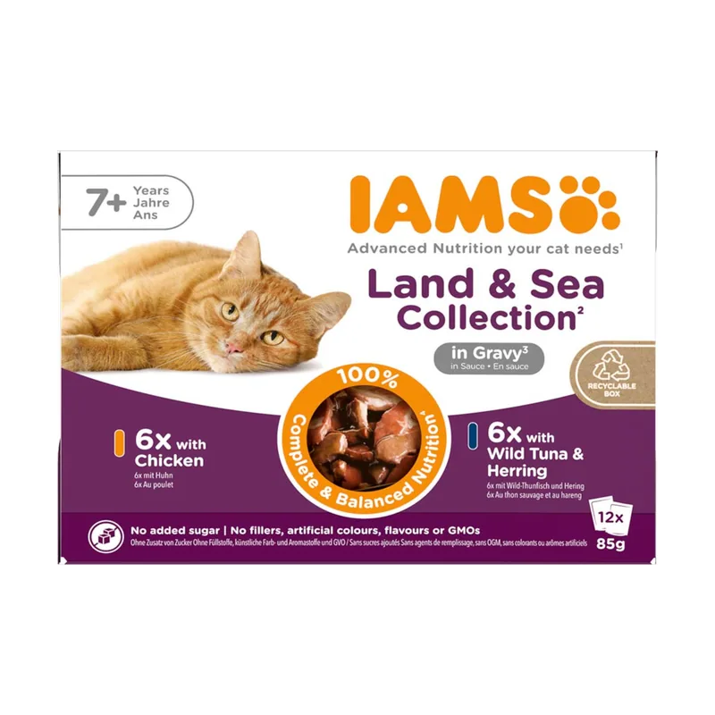 Advanced Nutrition Senior 7+ Land & Sea Collection en salsa