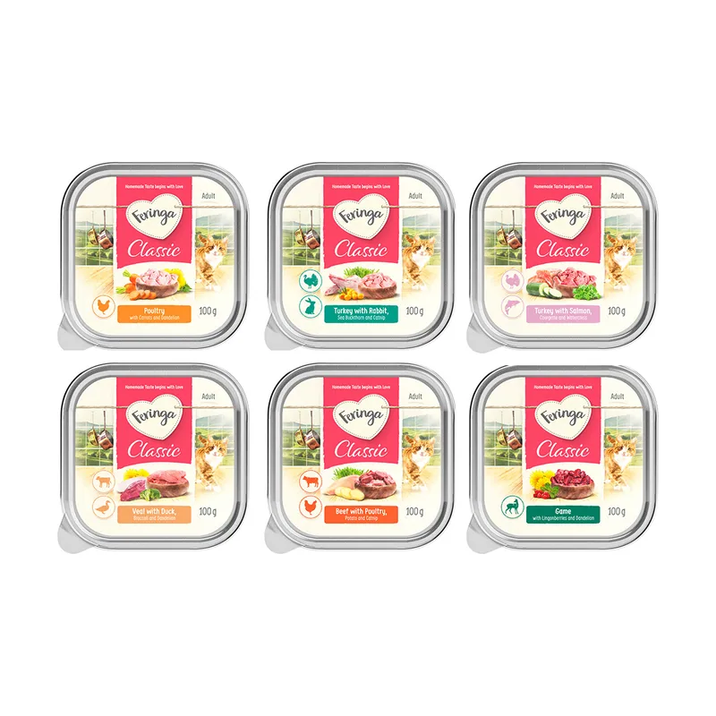 Classic Meat Menu 6 x 100 g en tarrinas