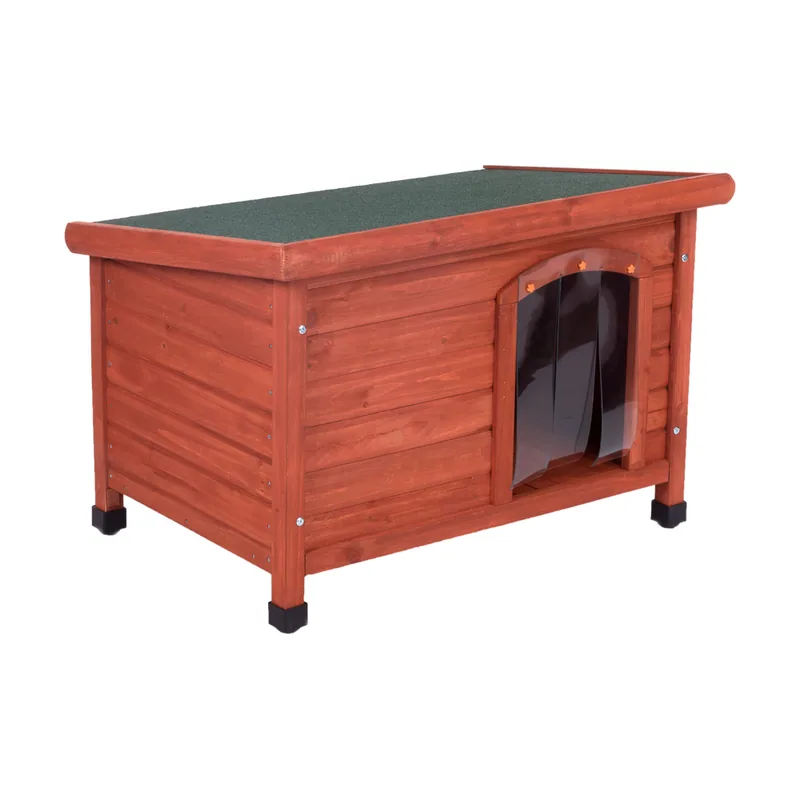 Caseta de madera Woody con puerta para perros