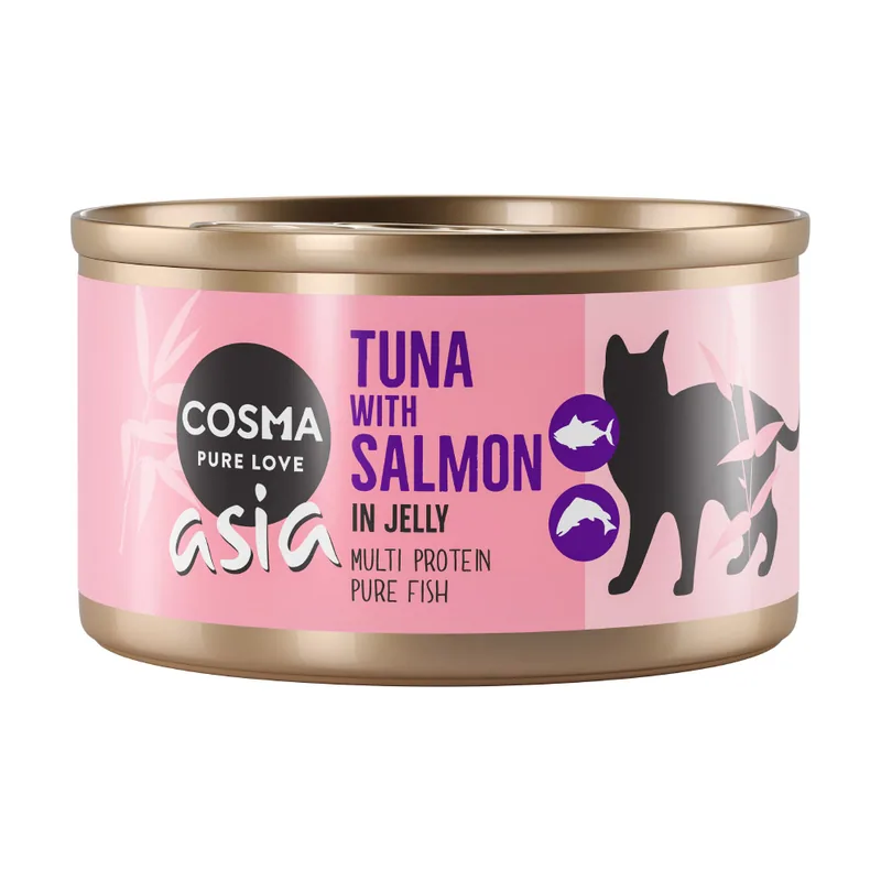 Asia en gelatina 24 x 85 g Atún con salmón