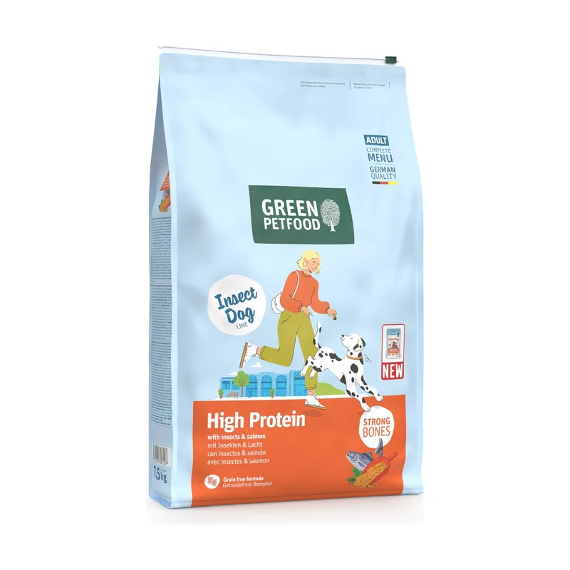 Petfood High Protein con insectos y salmón
