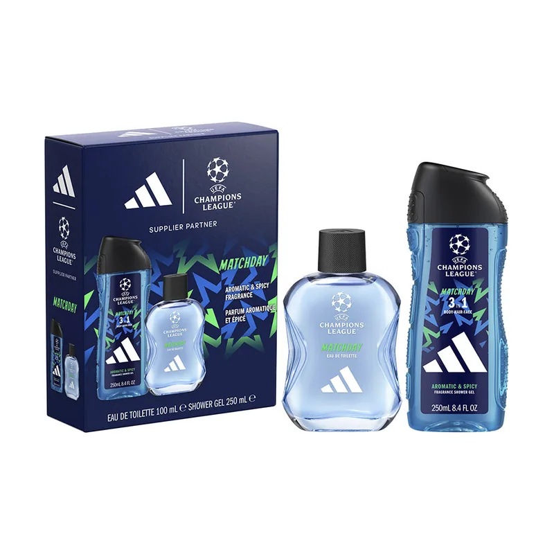 UEFA Champions League Match Day Set de regalo con Eau de Toilette 100 ml y gel de ducha 250 ml