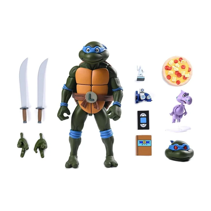 Figura Teenage Mutant Ninja Turtles Cartoon Ultimate Leonardo Vhs Scale Action 18Cm
