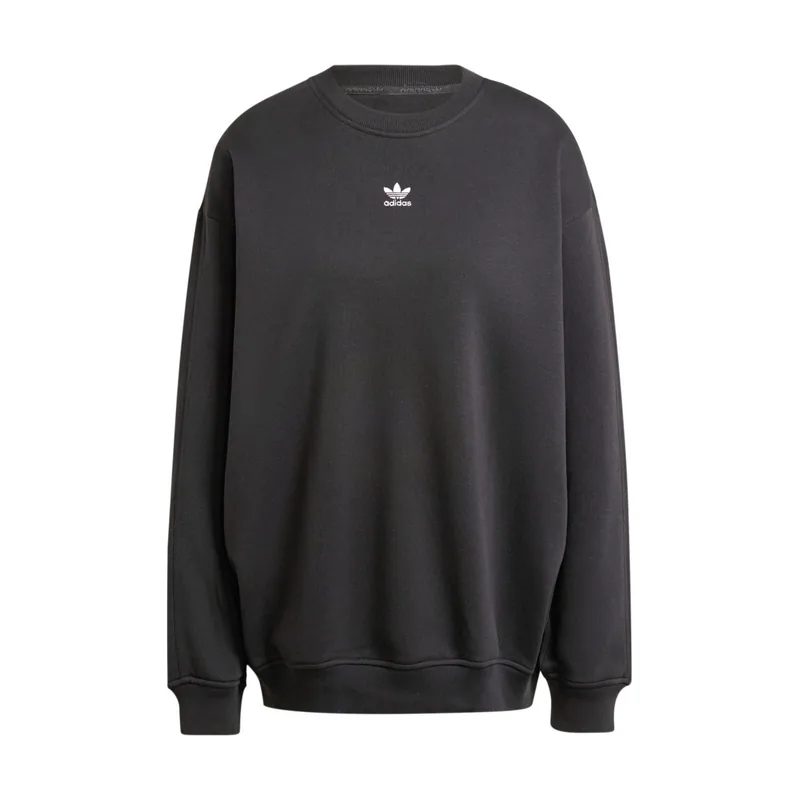 Sudadera larga holgada de felpa y cuello redondo Essentials JON98