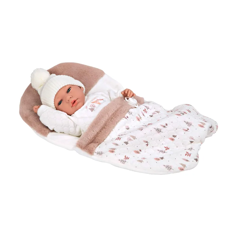 Muñeca con Peso Elegance Andie Rosa con Saquito de Dormir 40 cm