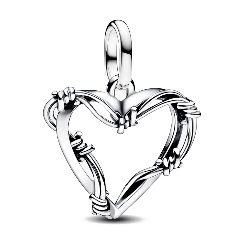 Charm de Medallón Corazón de Alambre 793449C00