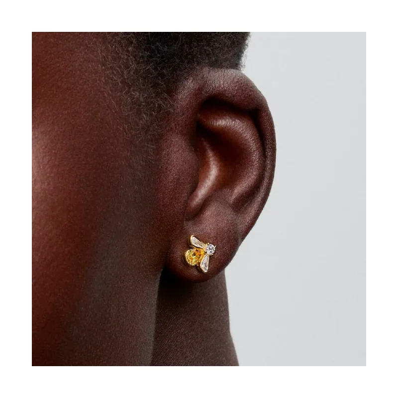 Pendientes de botón Abeja Miel 264559C01
