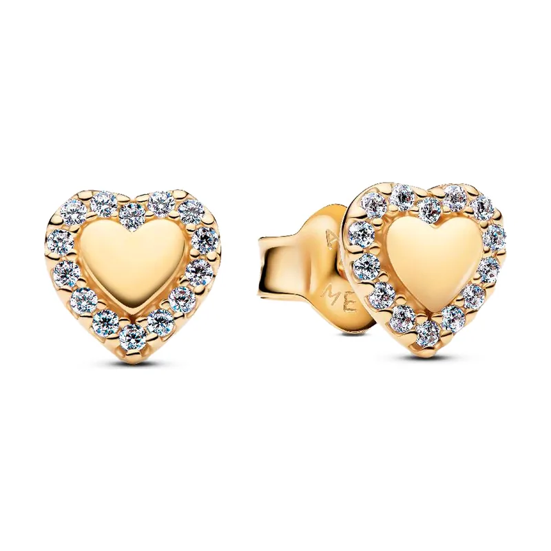 Pendientes de Botón Halo Corazón 264363C01