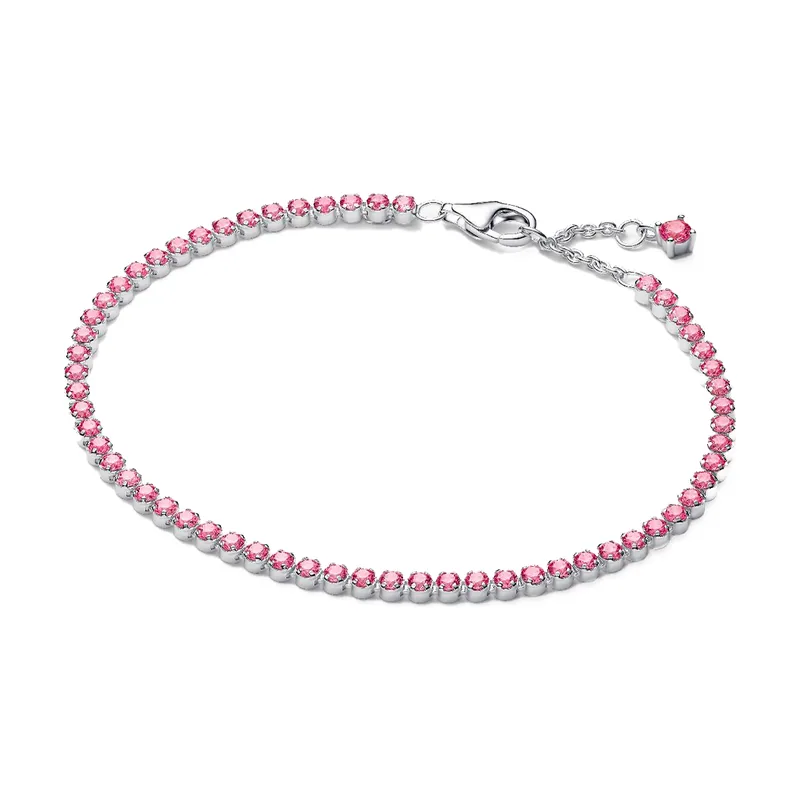 Pulsera de Tenis Fina Rosa 593927C02