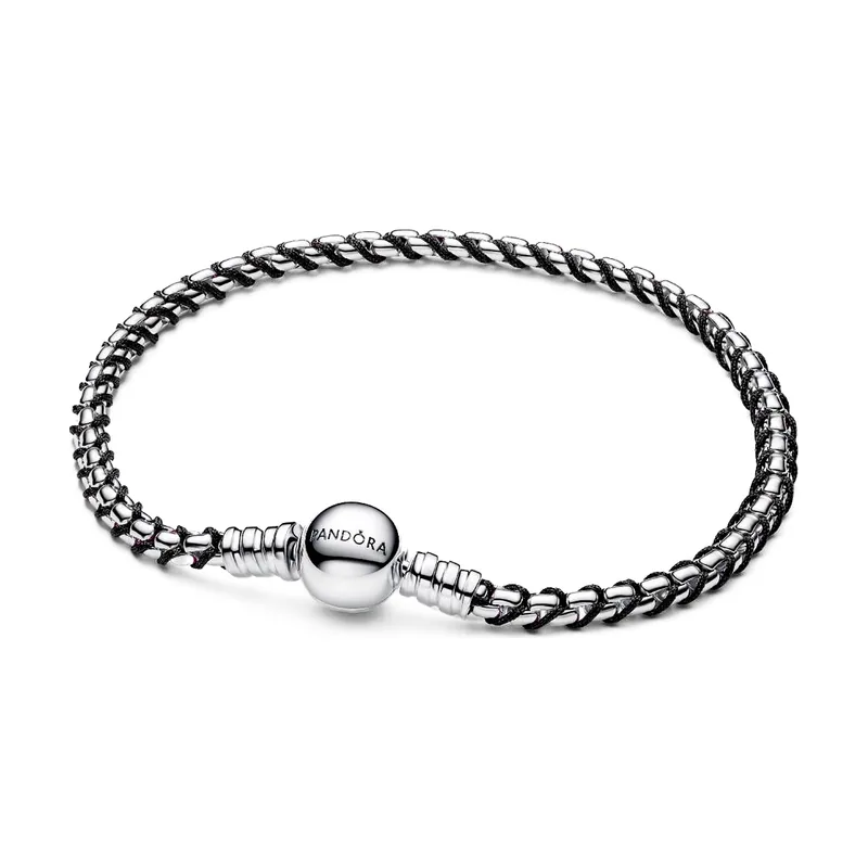 Pulsera Cadena Caja Cordón Negro 593816C02