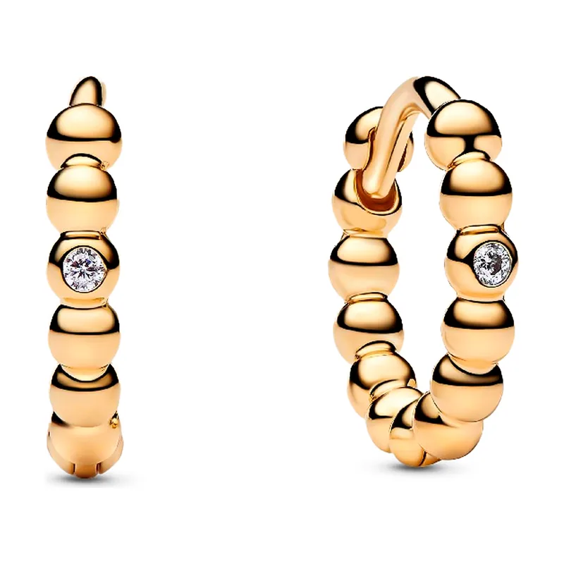Pendientes de Aro Abrazo Cuentas 264823C01