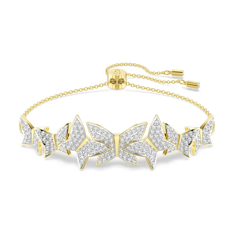 Pulsera Idyllia Lilia, Mariposa, Acabado en oro de 18 quilates