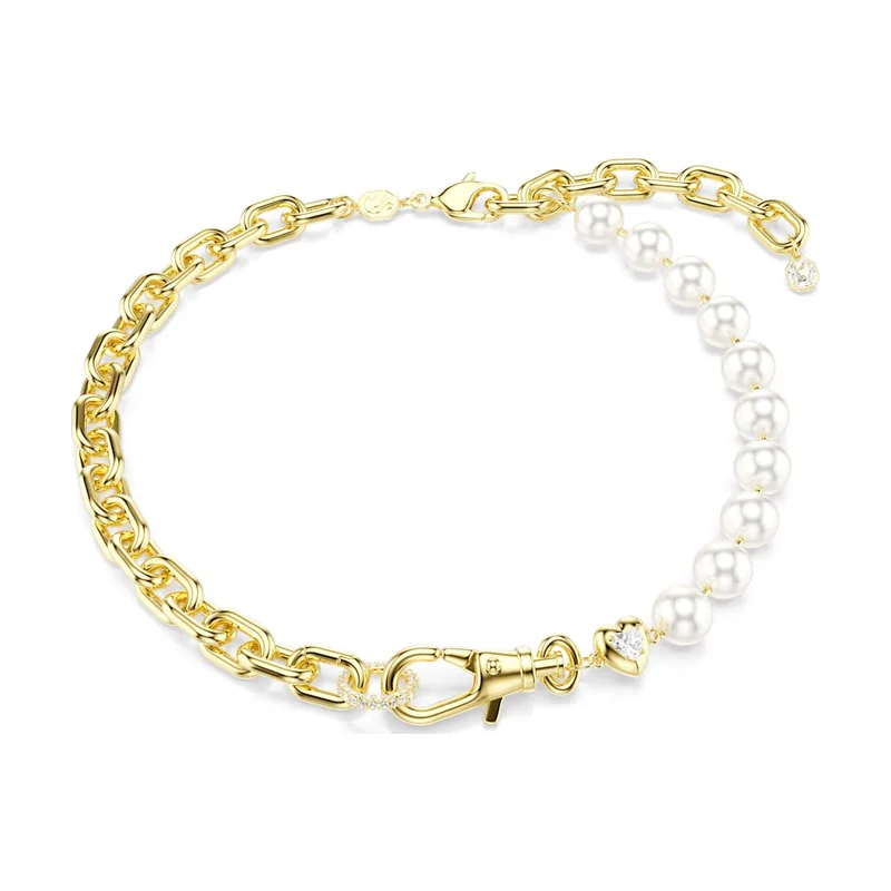 Collar Idyllia, Perla de cristal, Acabado en oro de 18 quilates 5743993