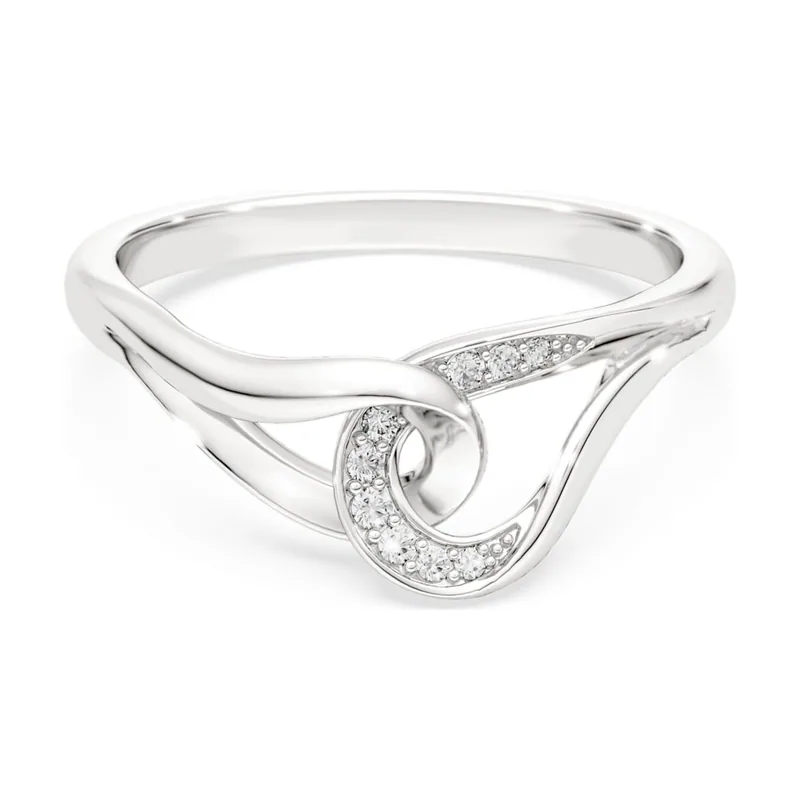 Anillo Classica, Talla redonda, Entrelazado, Plata de ley