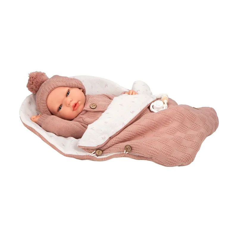 Mueñcas Arias Reborn Elba Rosa con Saco de Dormir 40 cm