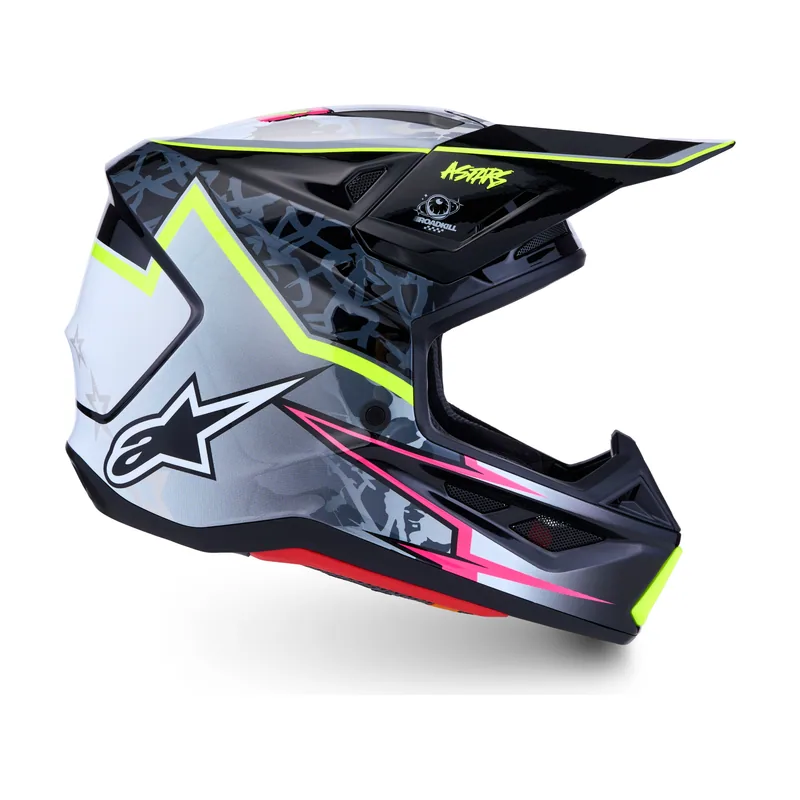 Casco S-M7 Blaster ECE 22.06 Black Gray Wh Yellow Fluo Glsy