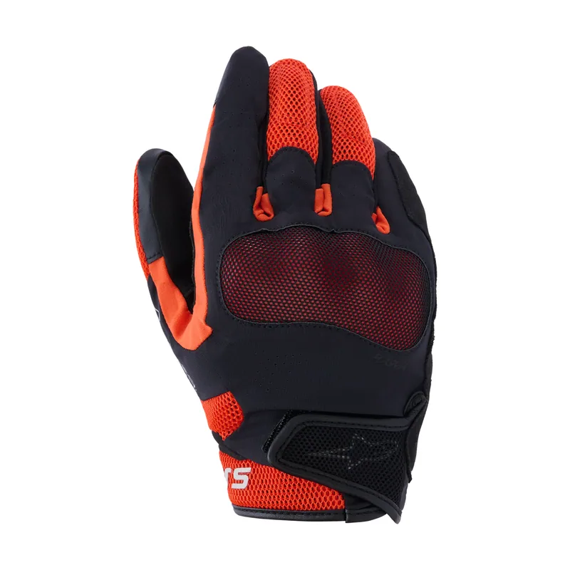 Guantes Mogress Airflow Black Red Tangerine
