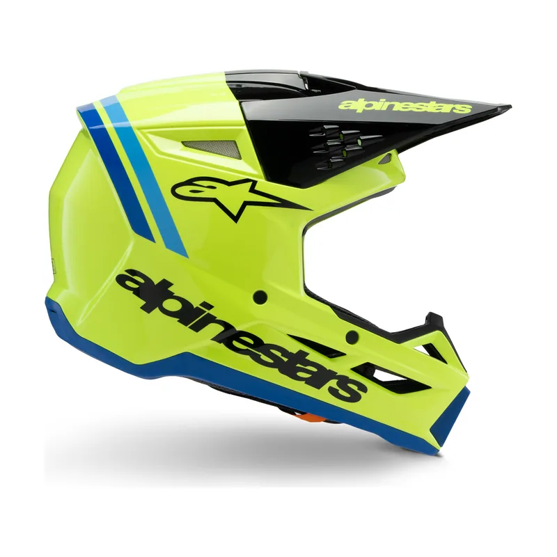 Casco Juvenil S-M3 Radium ECE 22.06 Yellow Fluo Black Blue Gl
