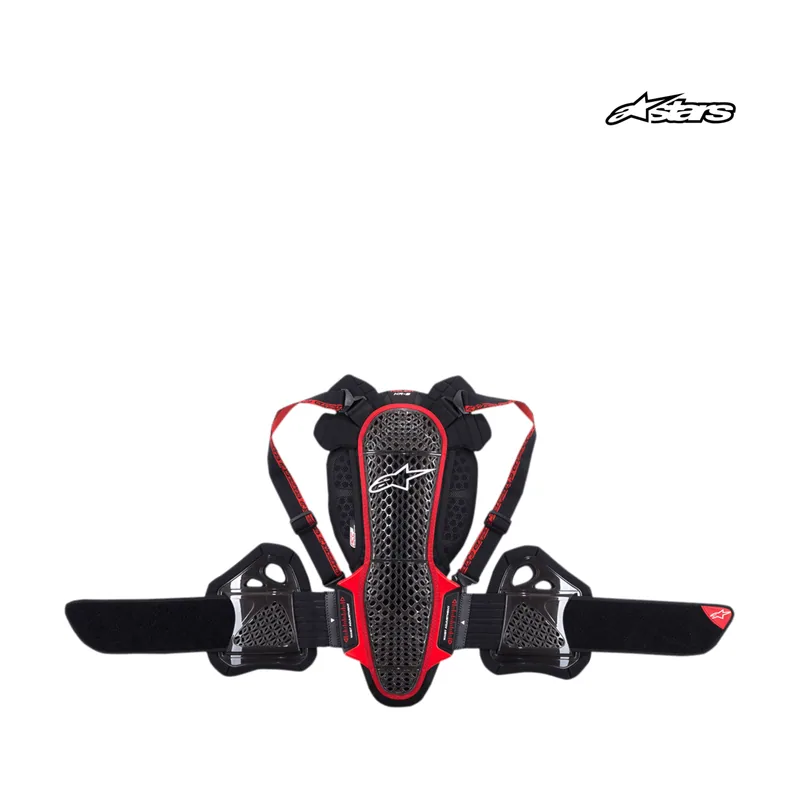 Protector De Espalda Nucleon Kr-3 Smoke Black Red