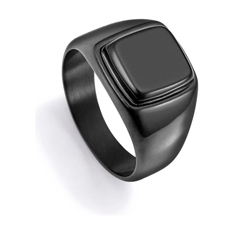 Anillo de acero Ip negro tipo sello 75375A02210