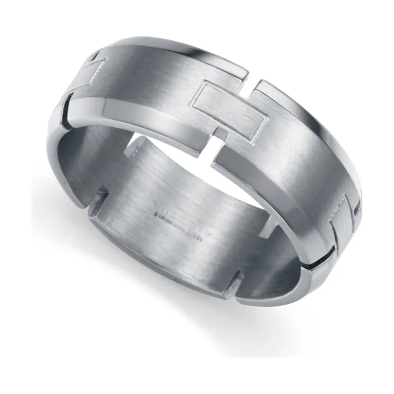 Anillo en acero, elegante y actual 75445A02600